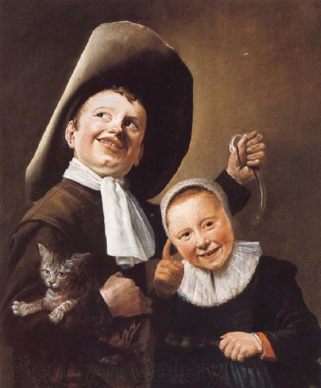 Judith leyster A Boy and a Girl with a Cat and an Eel France oil painting art